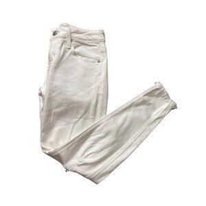 Just Black Women Distressed Skinny Jeans Size 24 White Frayed Hem USA Streetwear